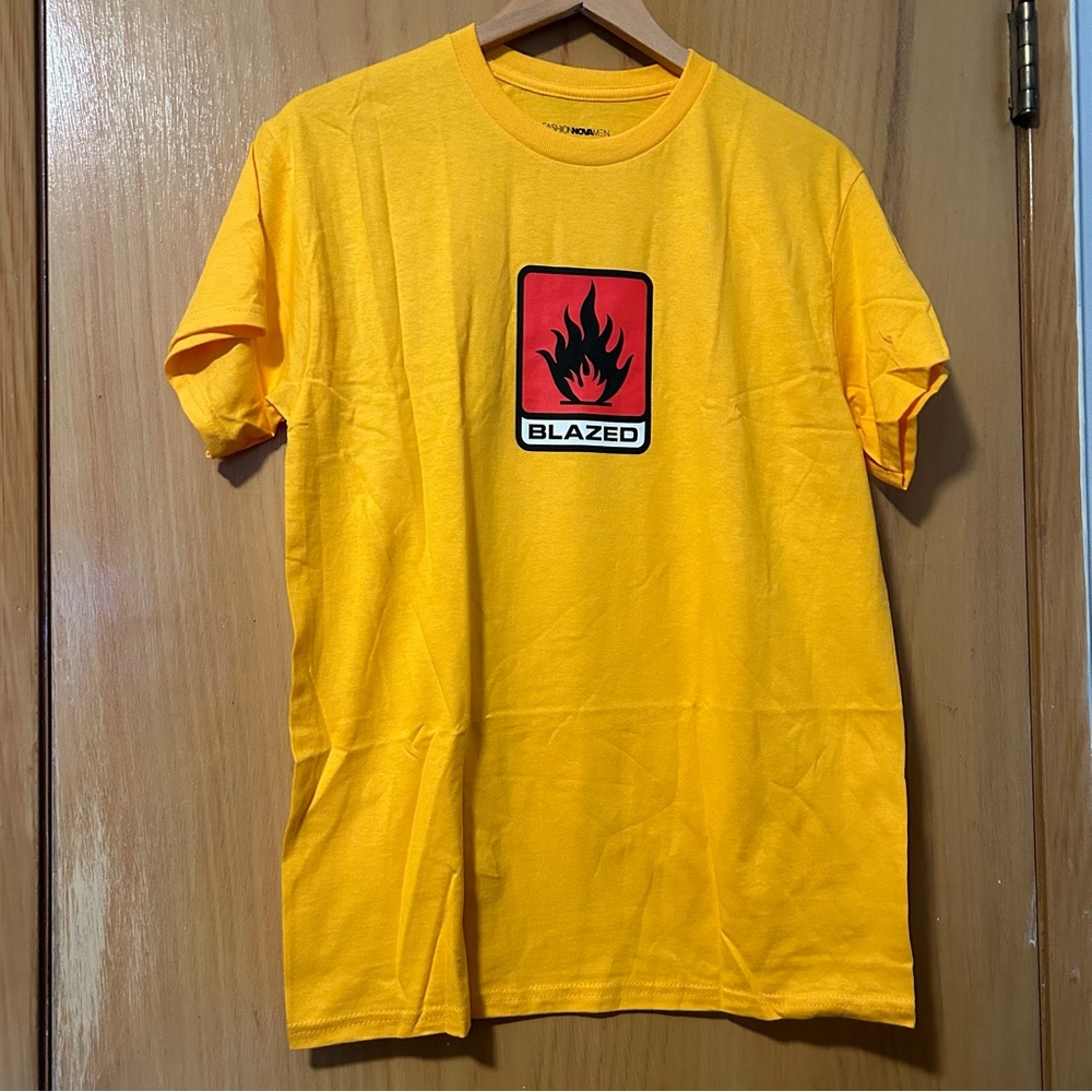 Yellow ‘Blazed’ Graphic Tee